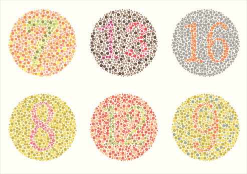 Color blind Test Test. daltonism,color blindness disease. perception test,