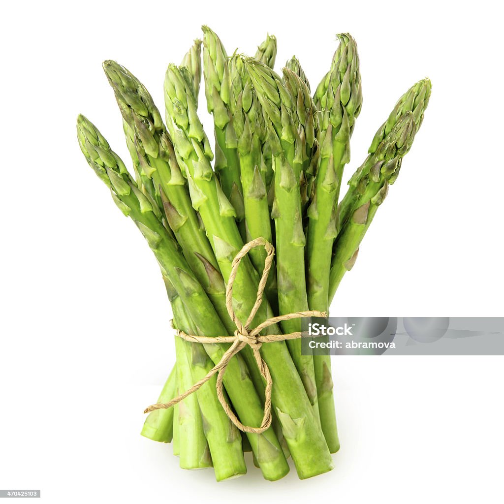 Asparagus on the white background Asparagus Stock Photo