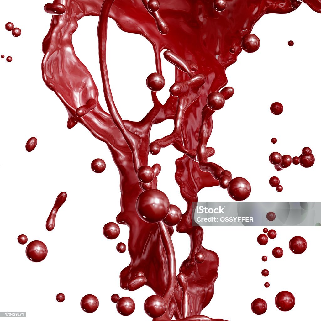 Blood Splashing Red liquid Splashing. 2015 Stock Photo