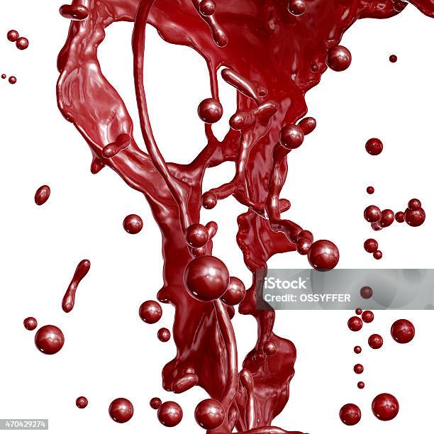 Blood Splashing Stock Photo - Download Image Now - 2015, Abstract, Animal Blood