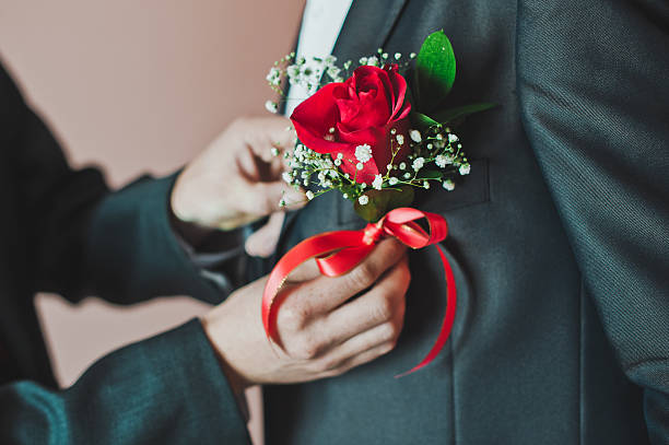 istock The young man dresses up on wedding 470429478