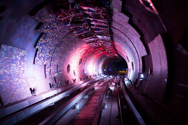 istock colorful shining circle tunnel lined background 470429494