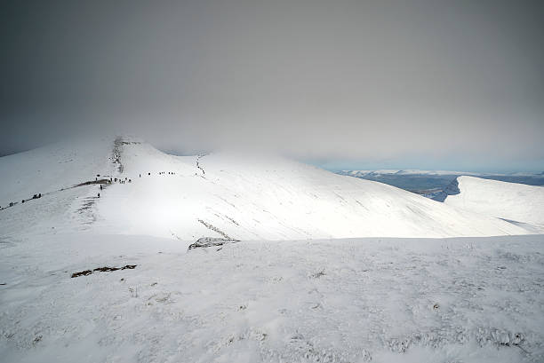 istock Stunning landscape views from top of snow covered mountains 470432620