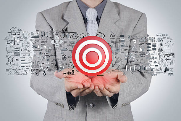 istock businessman hand 3d target sign and business strategy as concept 470433971