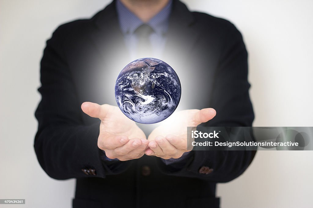 World in my hands World At Your Fingertips Stock Photo