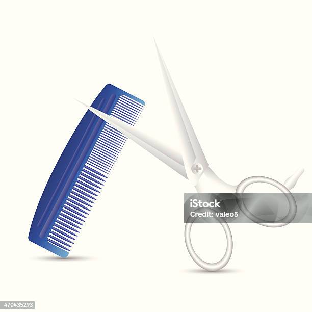 Barber Scissors And Comb Stock Illustration - Download Image Now - Adult, Barber, Beautician