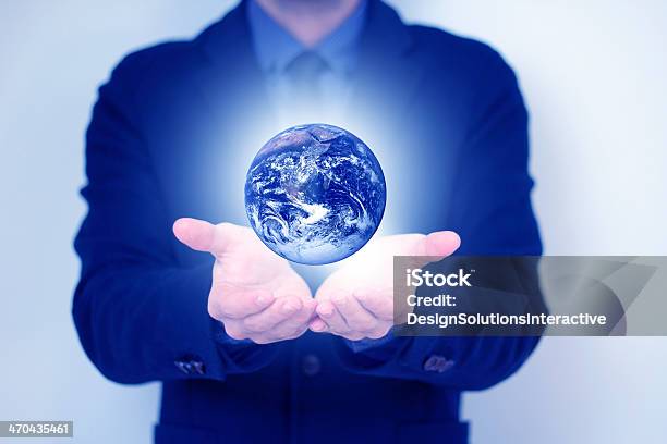 World In My Hands Stock Photo - Download Image Now - Businessman, Glass - Material, Globe - Navigational Equipment