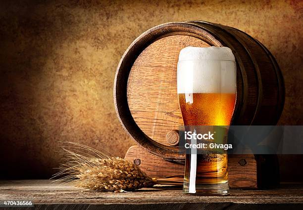 Wooden Barrel And Beer Stock Photo - Download Image Now - Beer - Alcohol, Still Life, 2015
