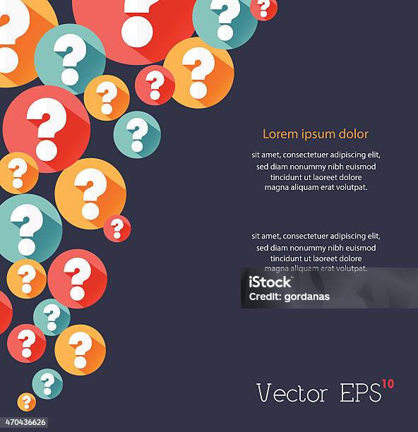 Random Colorful Flat Question Marks Background Stock Illustration ...