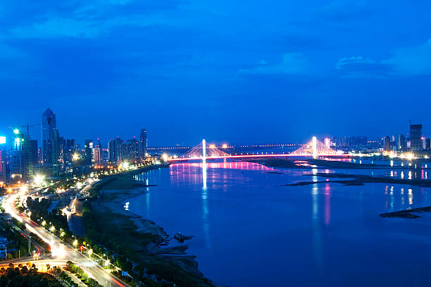 istock Aerial view of city night 470436871
