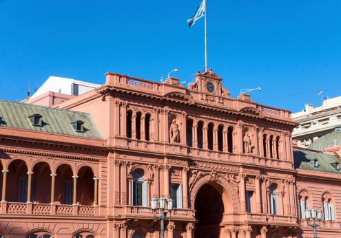 Detail of the Casa Rosada in Buenos Aires
