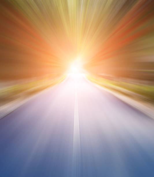 istock car on the road with motion blur background. 470440215