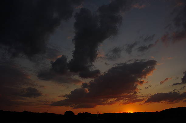 istock Sunset over the country 470442336