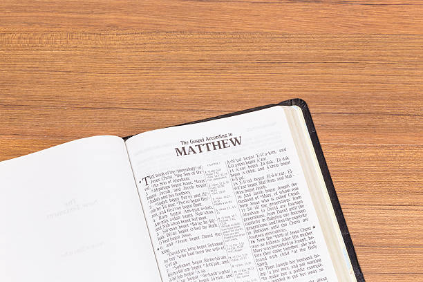 istock Open Bible at the Gospel According to Matthew 470445330
