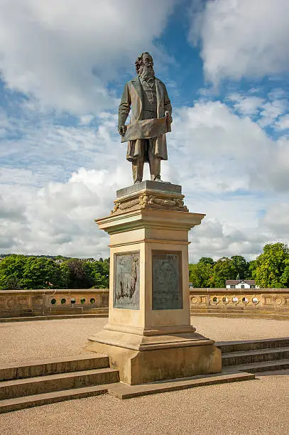 Statue to Sir Titus Salt, situated in roberts park, shipley near bradford
