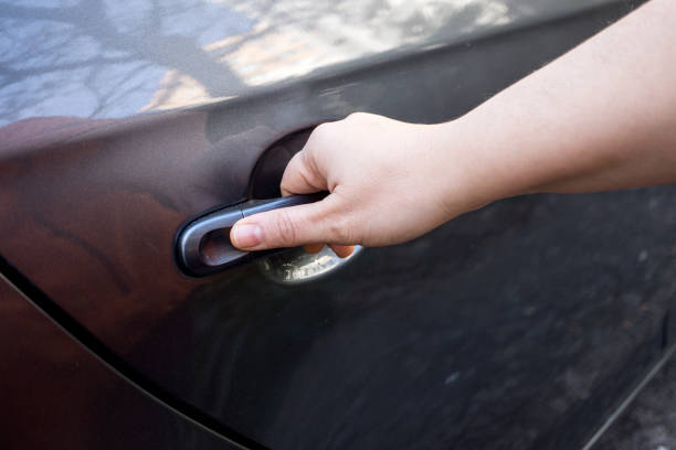 istock Opening door of the modern car 470446743