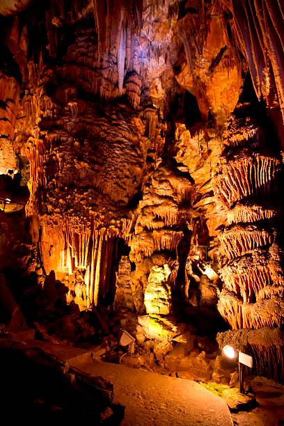 istock Beautiful cave with many stalagmites and stalactites inside 470448545
