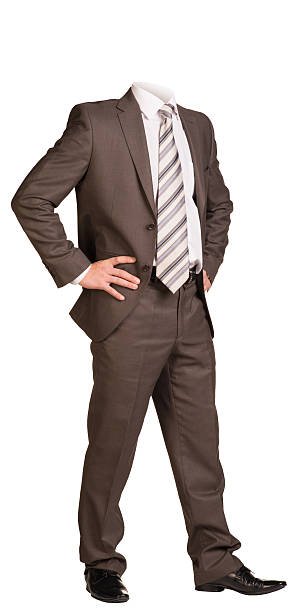 istock Businessman in suit without head, standing with hands on hips 470448838