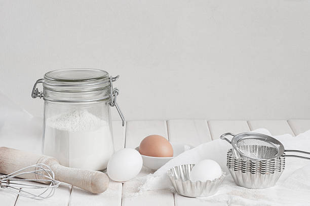istock Ingredietns for cakes on the white background 470451144