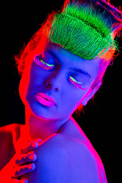 istock Women Portrait in Neon Lights 470454545