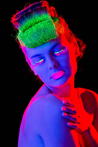istock Women Portrait in Neon Lights 470454551