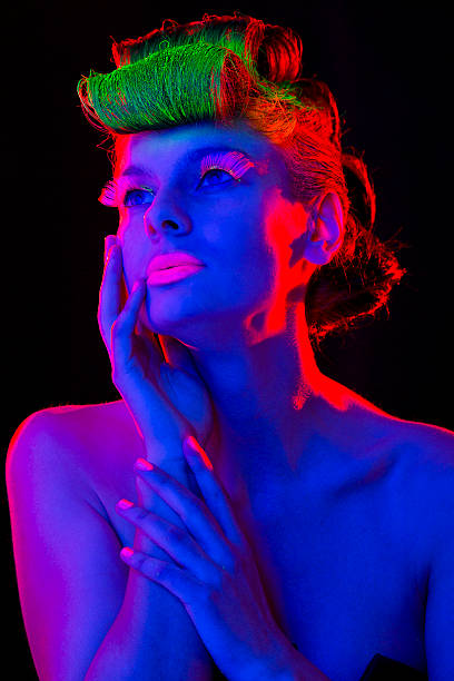 istock Women Portrait in Neon Lights 470454593