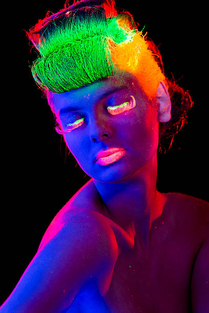 istock Women Portrait in Neon Lights 470455153