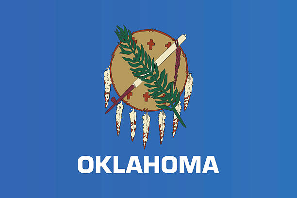 flaga oklahoma - flag of oklahoma stock illustrations