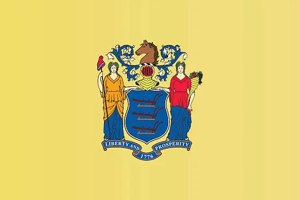 Vector illustration of Flag of New Jersey