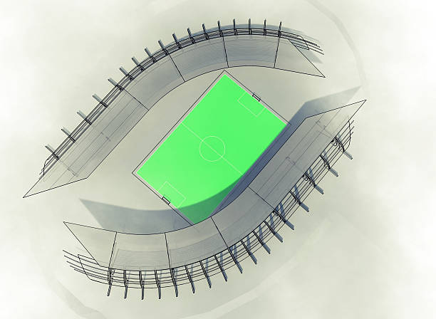 istock Sketch football sstadium 470457759