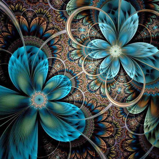 istock Colorful light fractal flower or butterfly 470457793