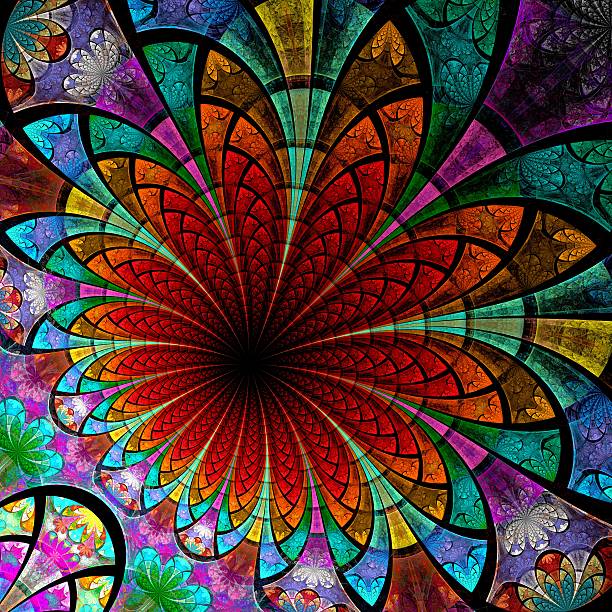 istock Colorful fractal flower, digital artwork 470459287