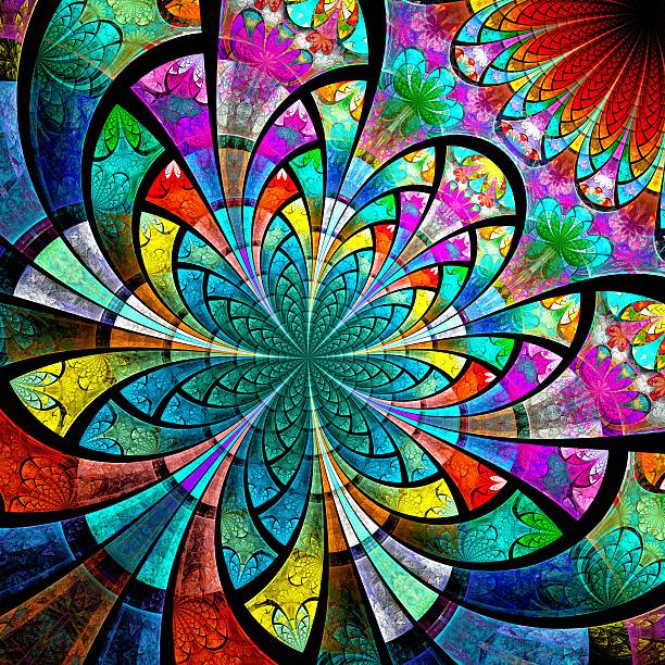 istock Colorful fractal flower, digital artwork 470459355