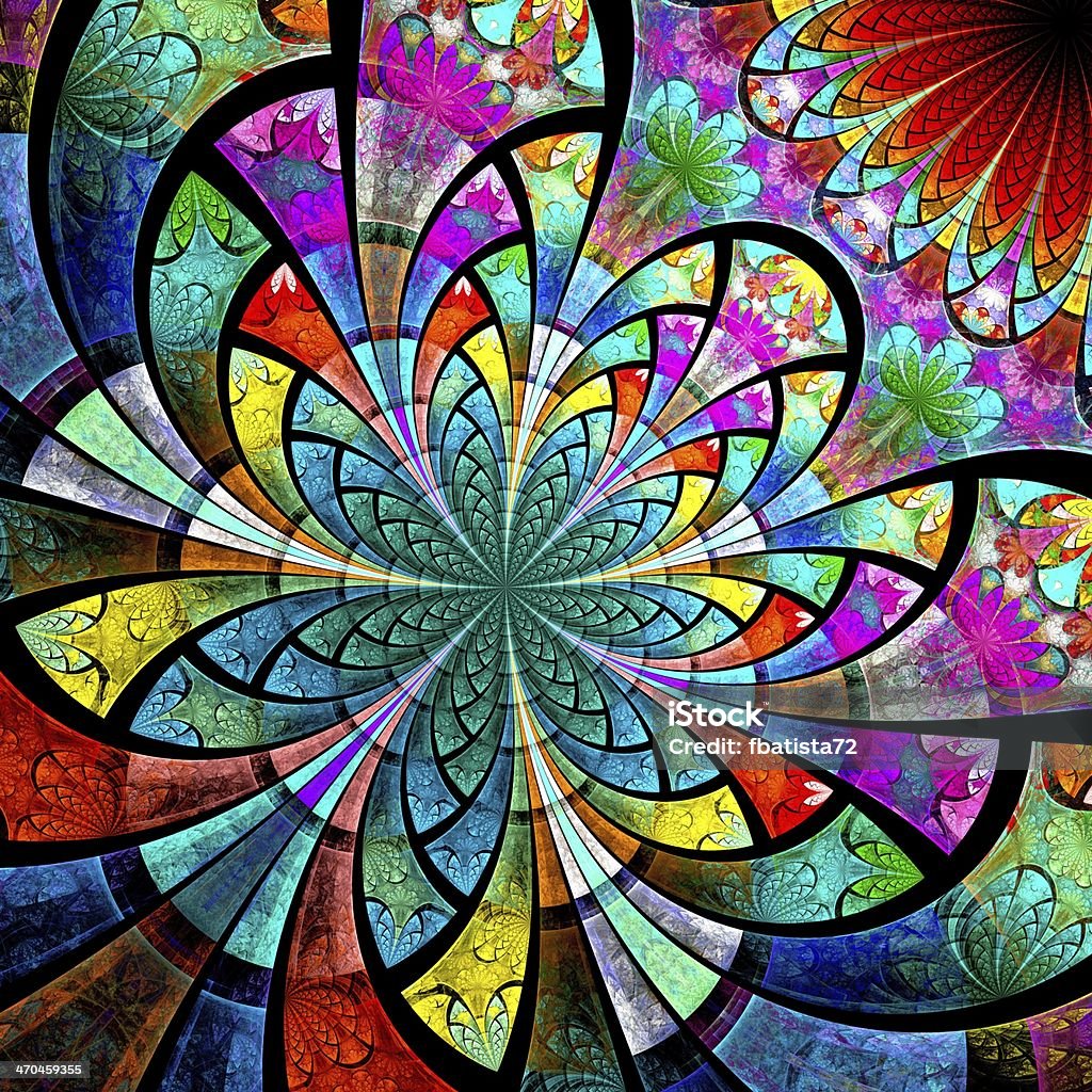 Colorful fractal flower, digital artwork Colorful one fractal flower, digital artwork graphic Abstract Stock Photo