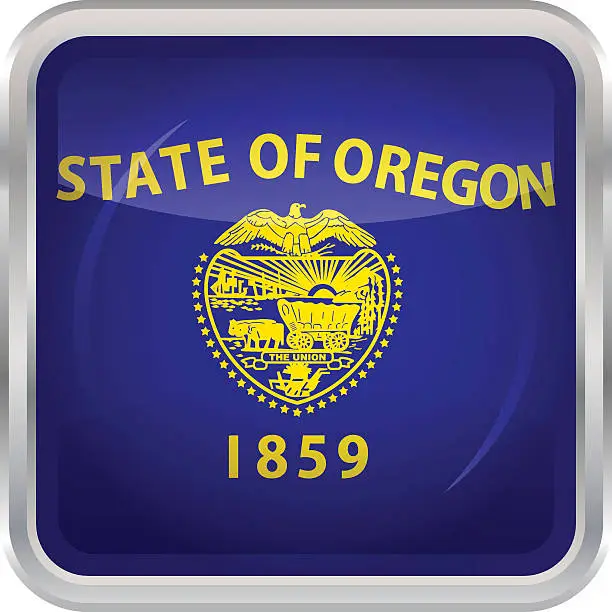 Vector illustration of Flag of Oregon - obverse