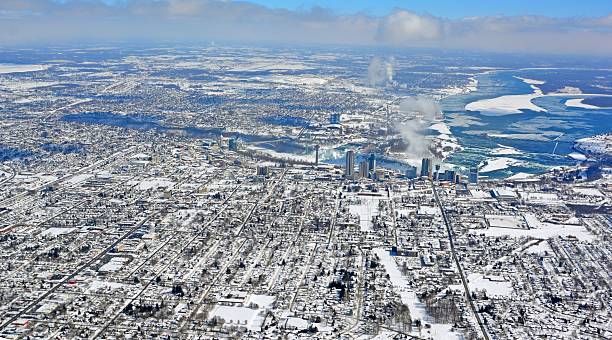 istock Niagara Falls Winter aerial 470460574