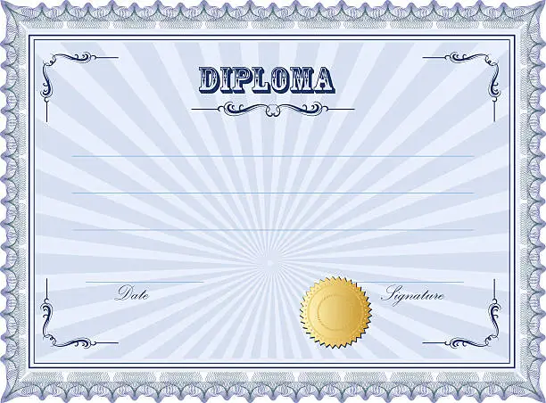 Vector illustration of Diploma