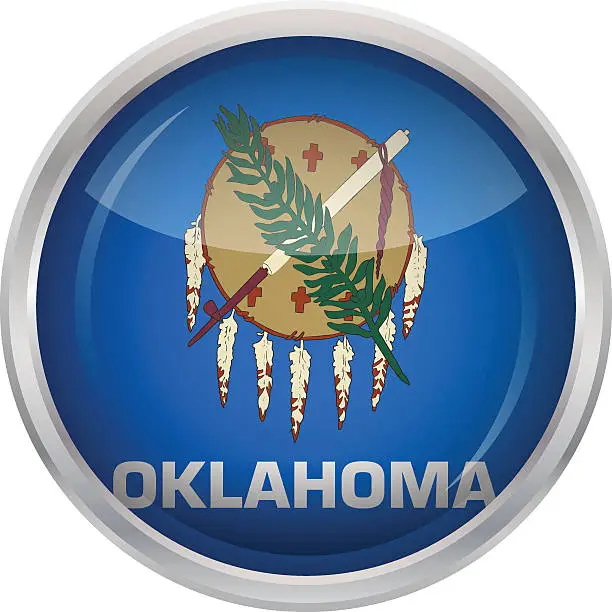 Vector illustration of Flag of Oklahoma