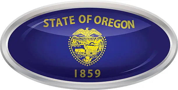 Vector illustration of Flag of Oregon - obverse