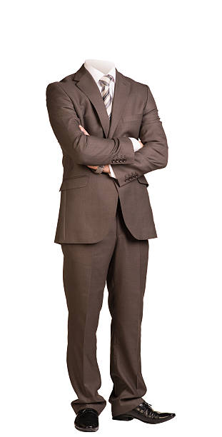 istock Businessman without head, standing with crossed arms. Isolated 470460942