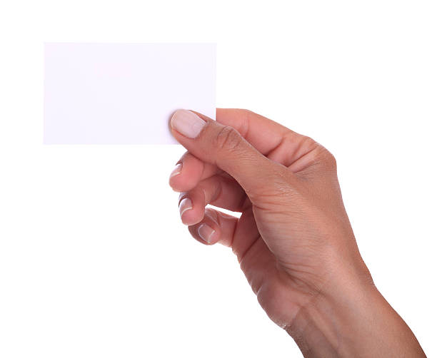 istock Hand holding a blank business card (Isolated) 470461845