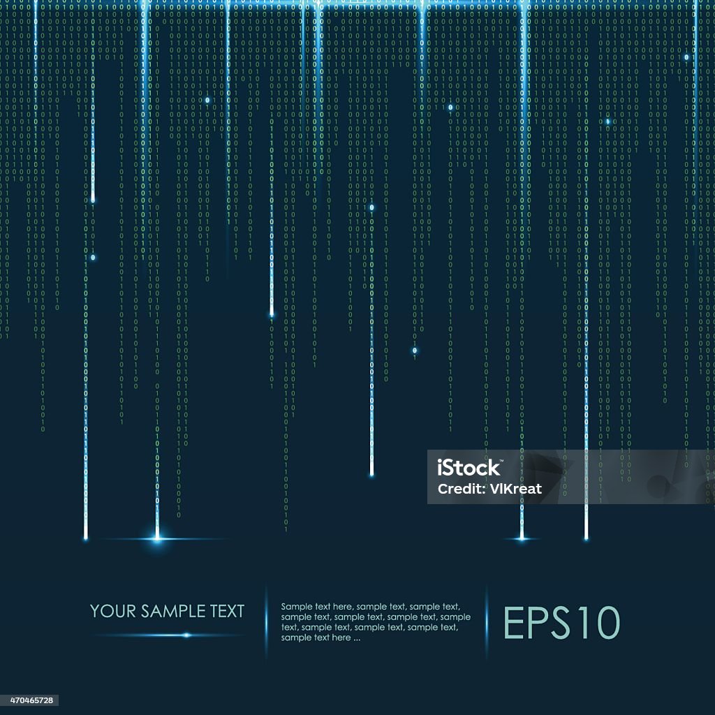 Abstract Technology Background Vector Binary Code Stock Illustration ...