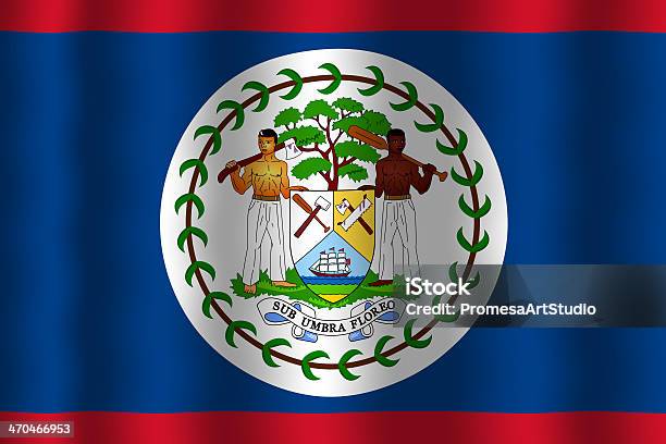 Waving Belize Flag Stock Photo - Download Image Now - Abstract, Backgrounds, Belize