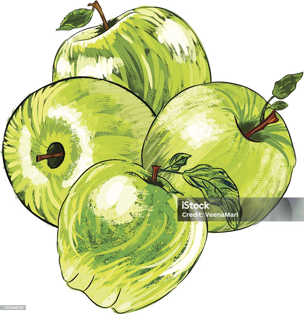 Bela maçã - Vetor de Alimentação Saudável royalty-free