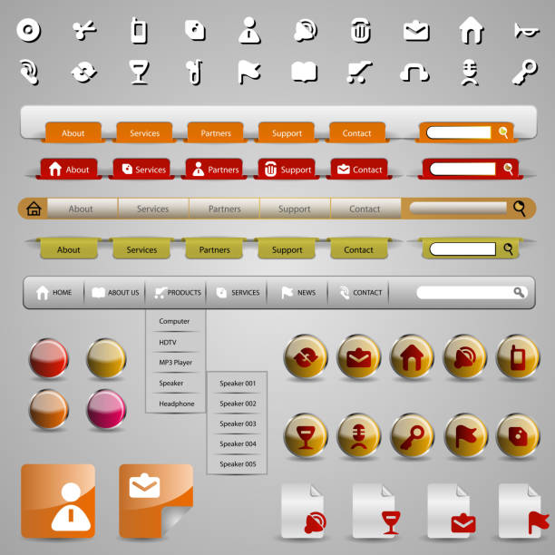 Interface Menu Submenu Submenu Illustrations, Royalty-Free Vector Graphics & Clip Art - iStock