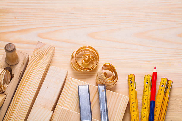 istock woodworkers plane chisels wooden meter pencil construction conce 470470970