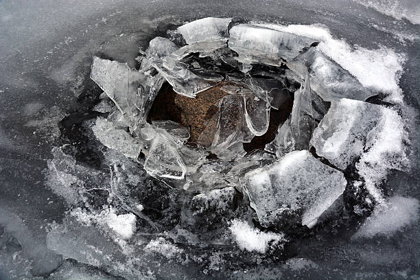 istock Stone with ice. Picture can be used as a background 470474504