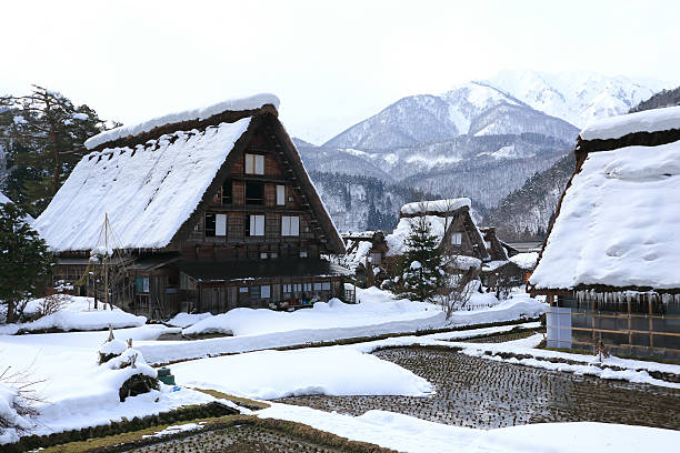 istock Shirakawa go village hut 470476779
