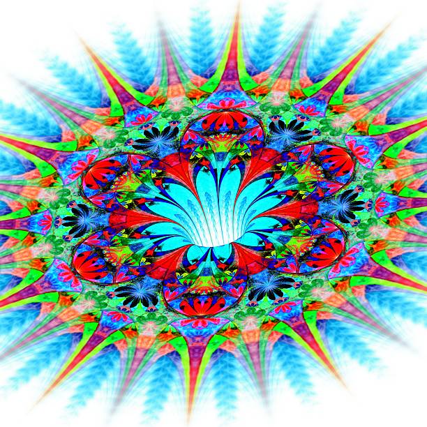 istock Colorful fractal flower, digital artwork 470477765