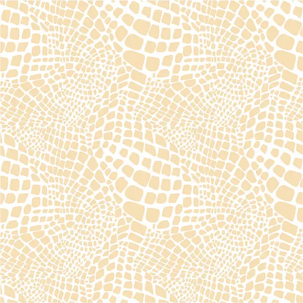 Vector illustration of Seamless pattern of light brown reptile skin